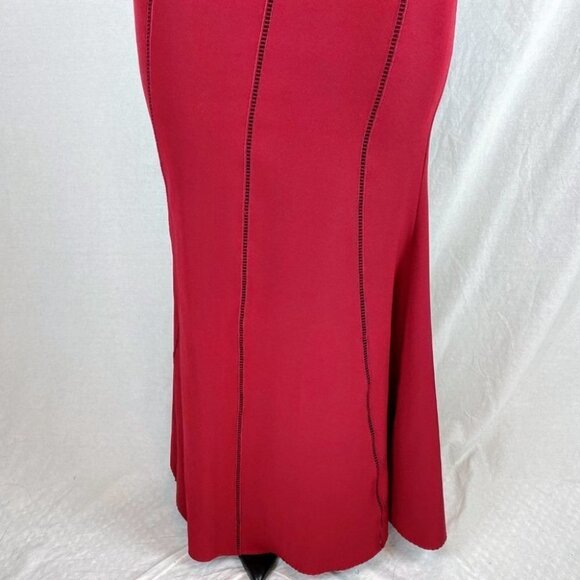 Marchesa Notte Burgundy Red Vine Formal Gown $995 - Picture 5 of 13